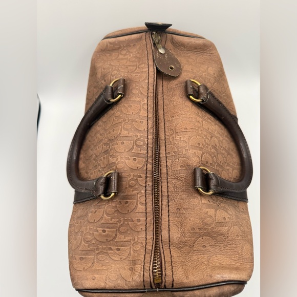 B Condition Dior Diorissimo Suede leather allover Monogram Trotter Boston Bag - Picture 3 of 5